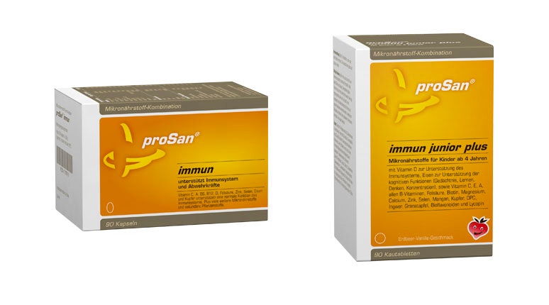 Familien Spar-Paket proSan immun Kapseln + proSan immun junior plus